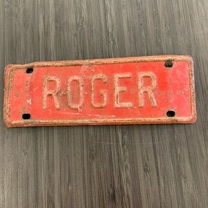 Mini Roger Name Plate